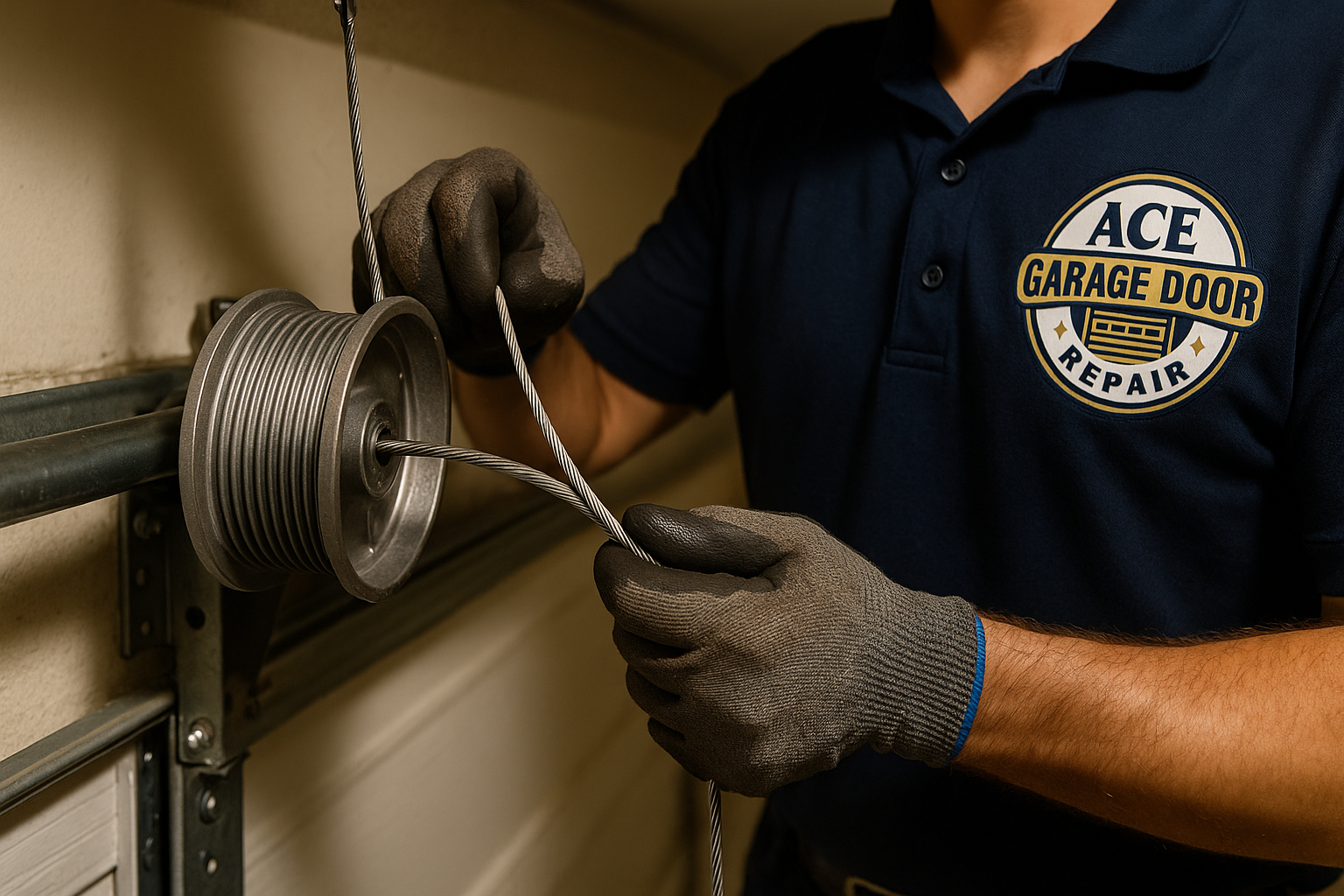 Garage Door Cable Repair in Slatersville