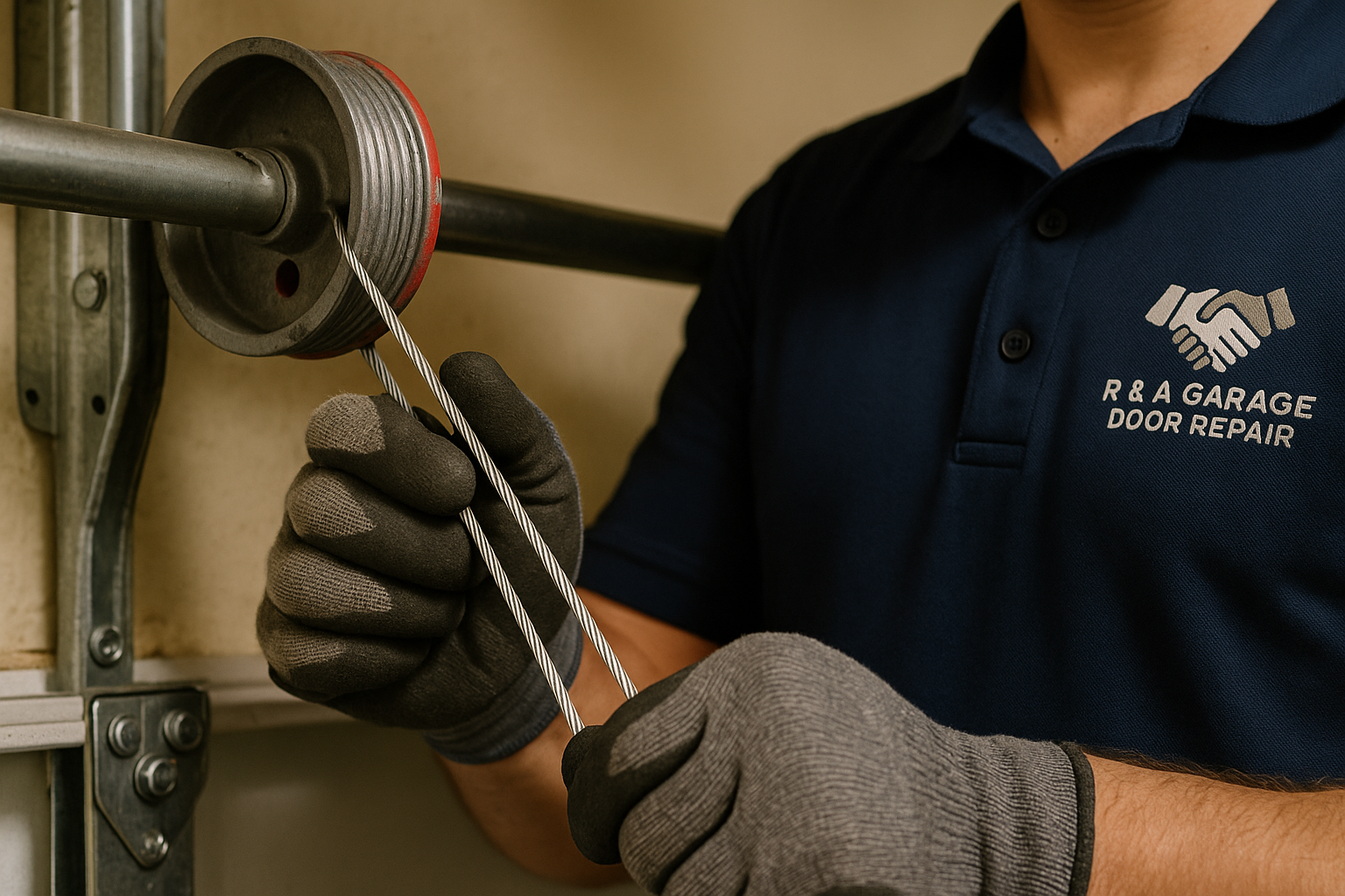 Garage Door Cable Repair in Hopedale