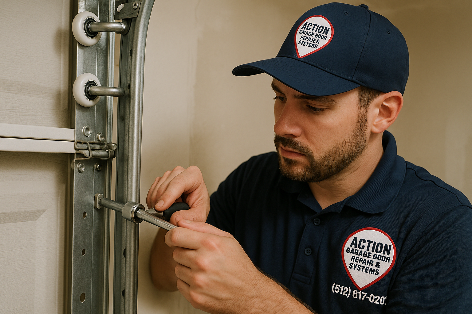 Garage Door Track Repair in Diamond Hill