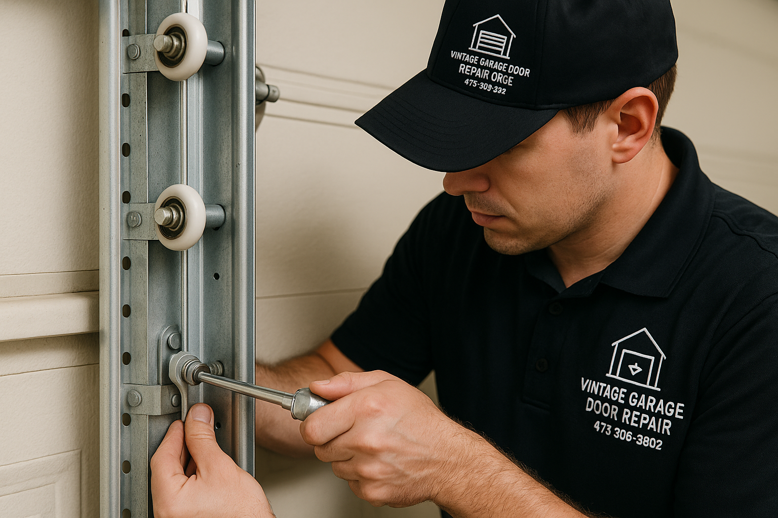 Garage Door Track Repair in Stoughton